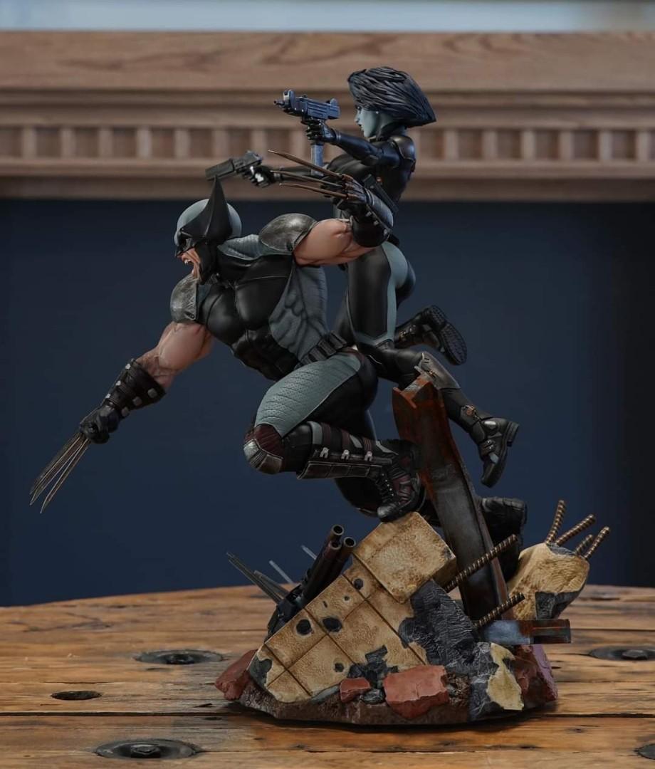 [LAST LEVEL] Wolverine & Domino X-FORCE Diorama Statue, Hobbies & Toys ...