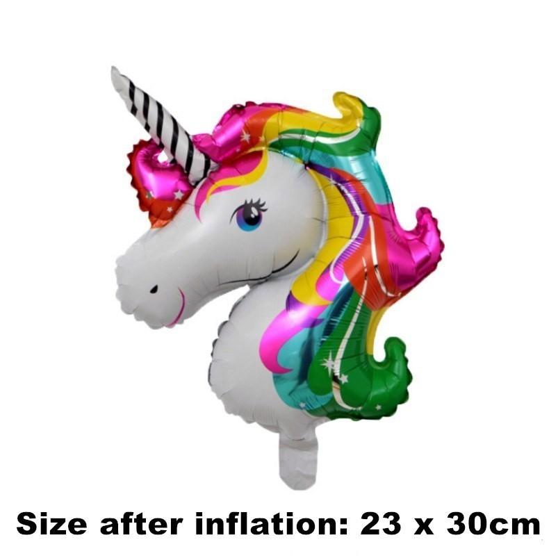 Life size unicorn head rainbow pony horse inflatable balloon party