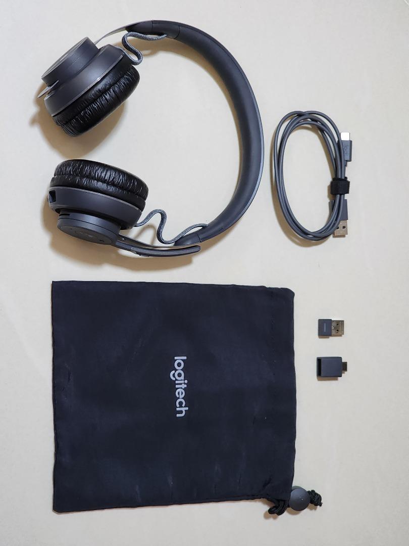 Logitech Zone Wireless Headset TEAMS Bluetooth Dongle Custom Earpad Foldable Wireless charging