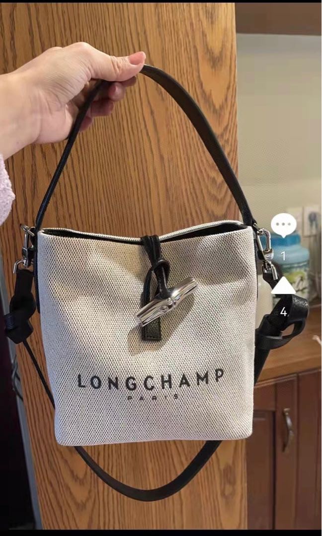 Longchamp Bucket Bag New Canvas Strap Makeover #longchamp #longchampgi