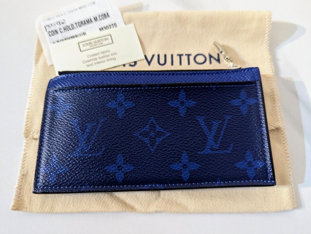 NEW Louis Vuitton TAIGARAMA Coin Card Holder M30270 Cobalt Blue Free  Shipping!