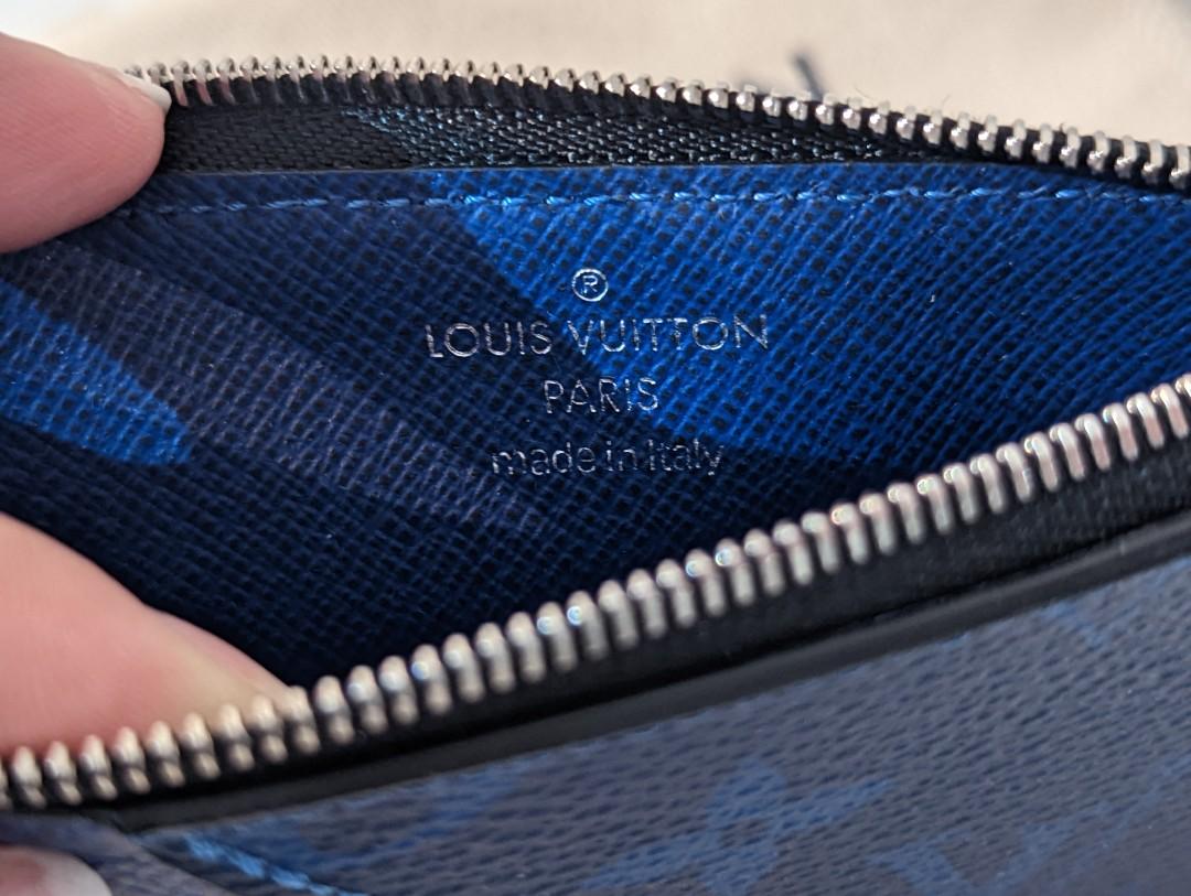 Louis Vuitton LV Pocket organizer denim blue Taigarama Leather ref