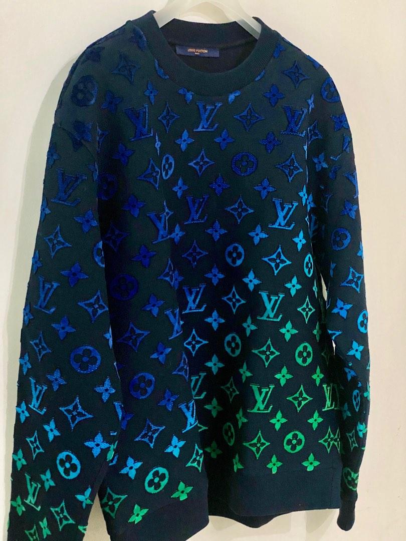 Louis Vuitton Gradient Monogram Sweater In Navy