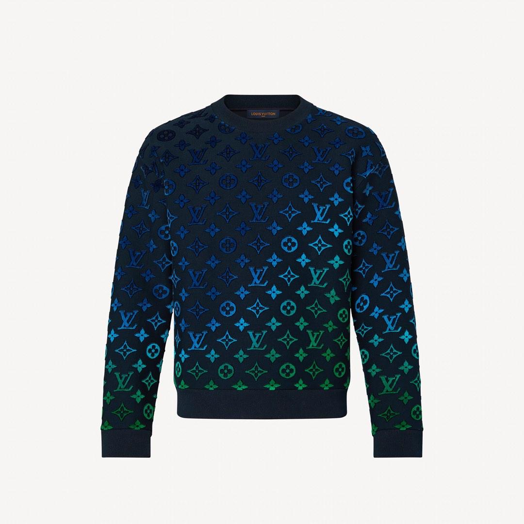 Louis Vuitton Navy Blue Cotton Gradient Monogram Fil Coup Sweatshirt M  Louis Vuitton | The Luxury Closet