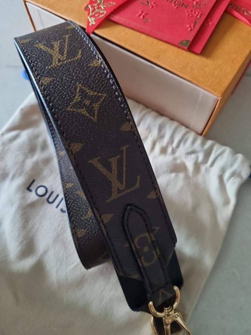 Louis Vuitton Monogram Bandouliere Shoulder Strap Xl Black