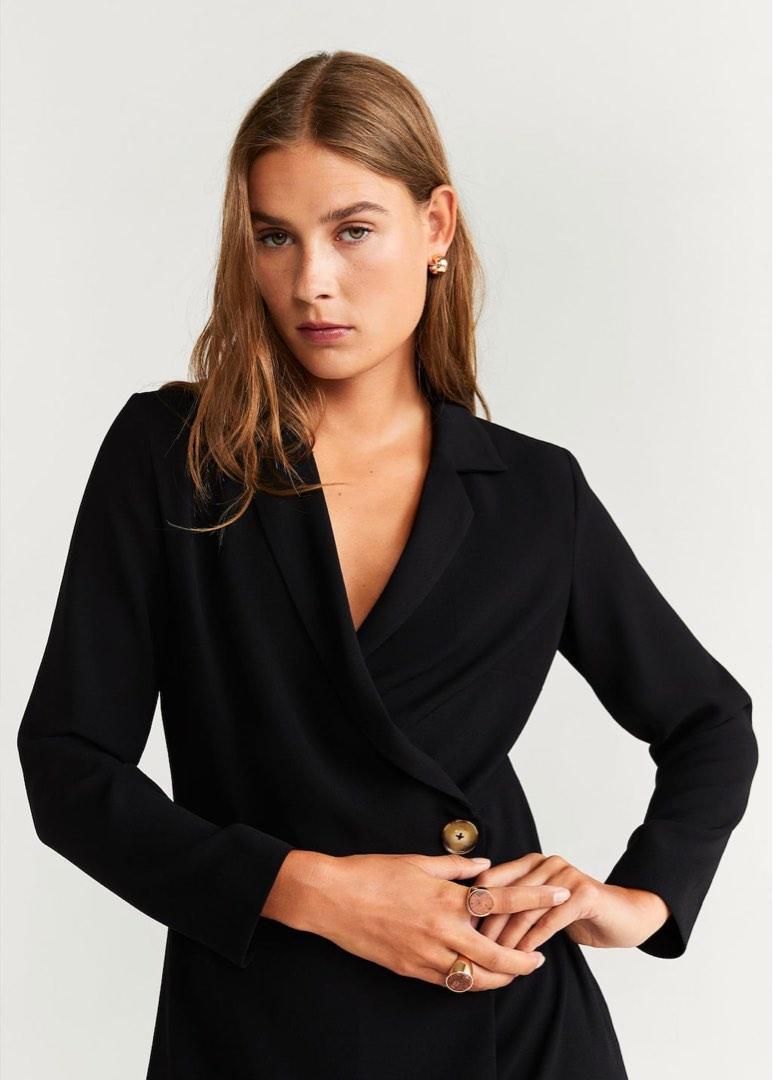 Mango buttoned wrap dress hot sale