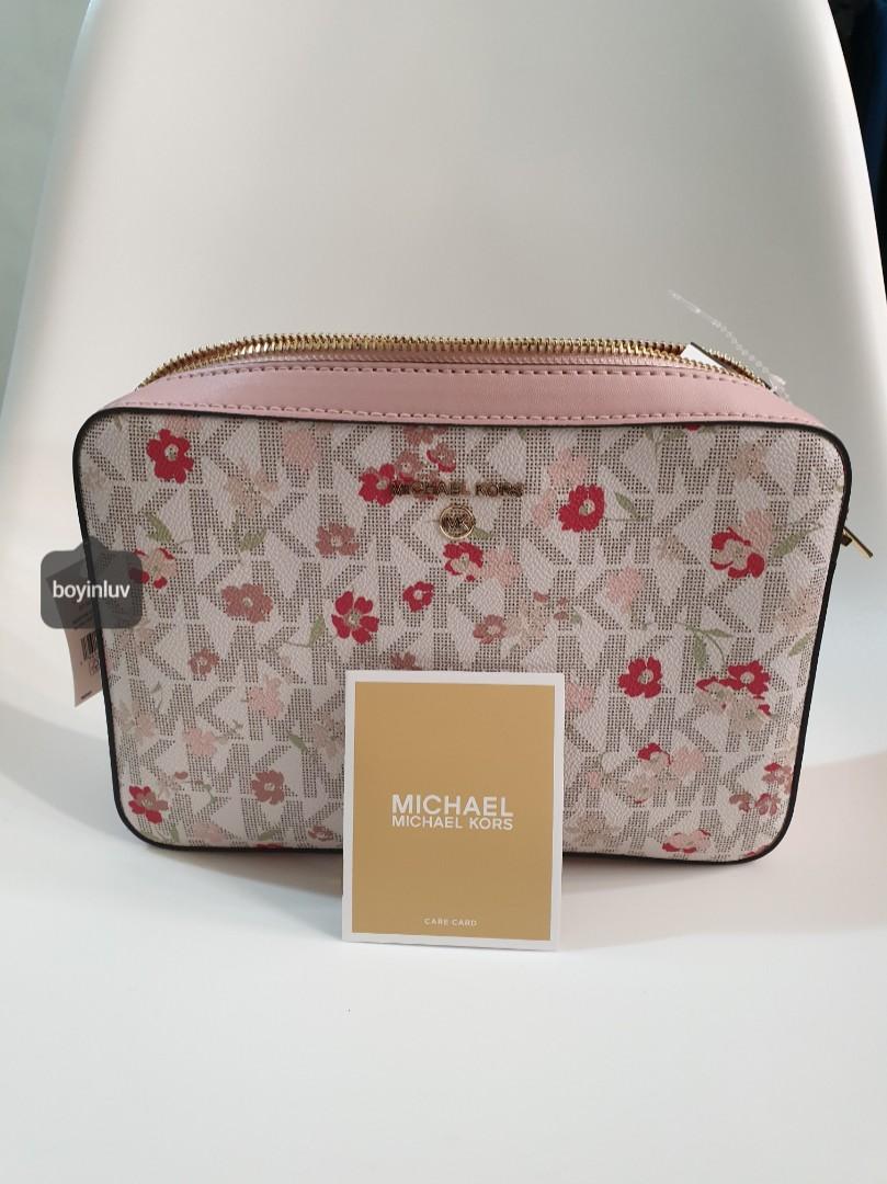 Michael Kors Jet Set Charm 38S2GT9C3V Vanilla MLTI LG EW Floral Cherry  Blossom-esque Chain Pink Crossbody Bag, Luxury, Bags & Wallets on Carousell