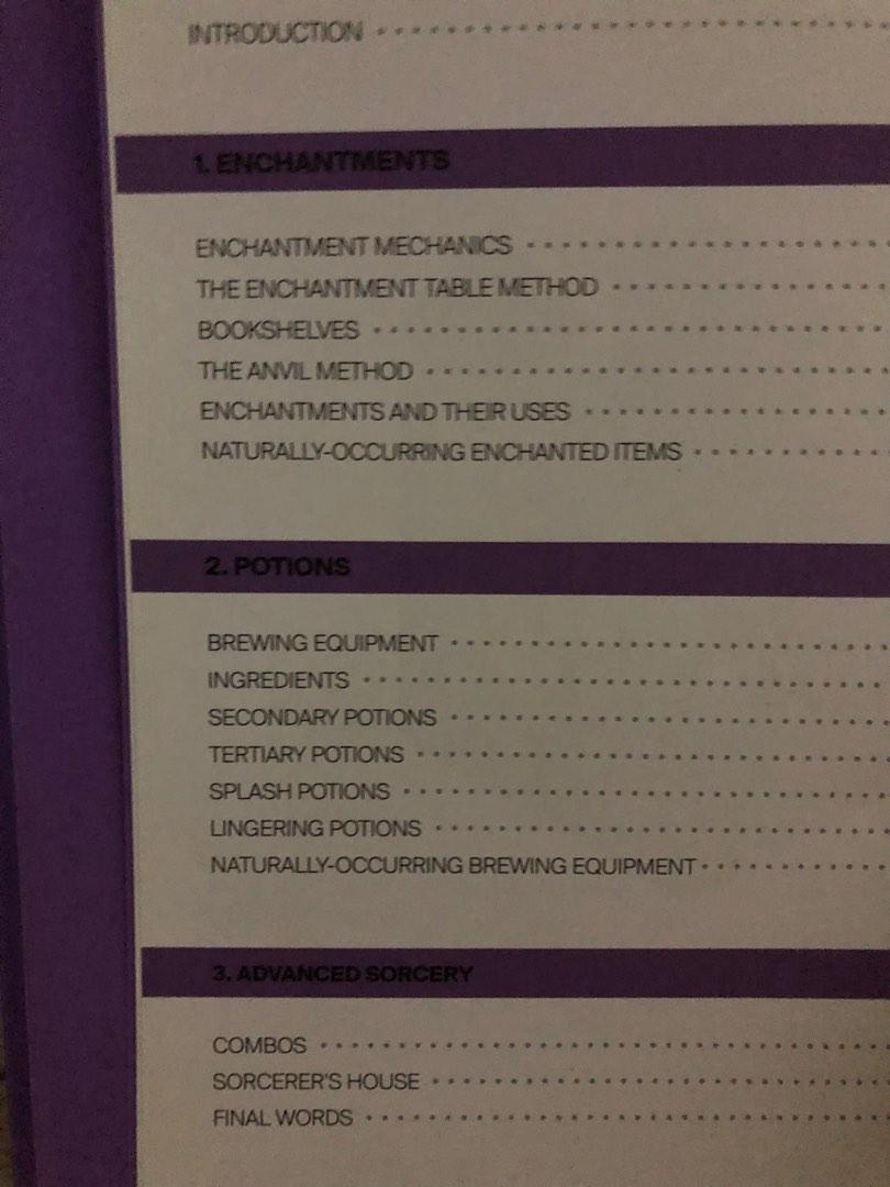Minecraft enchantments and potions handbook, Hobbies &amp; Toys, Books ...