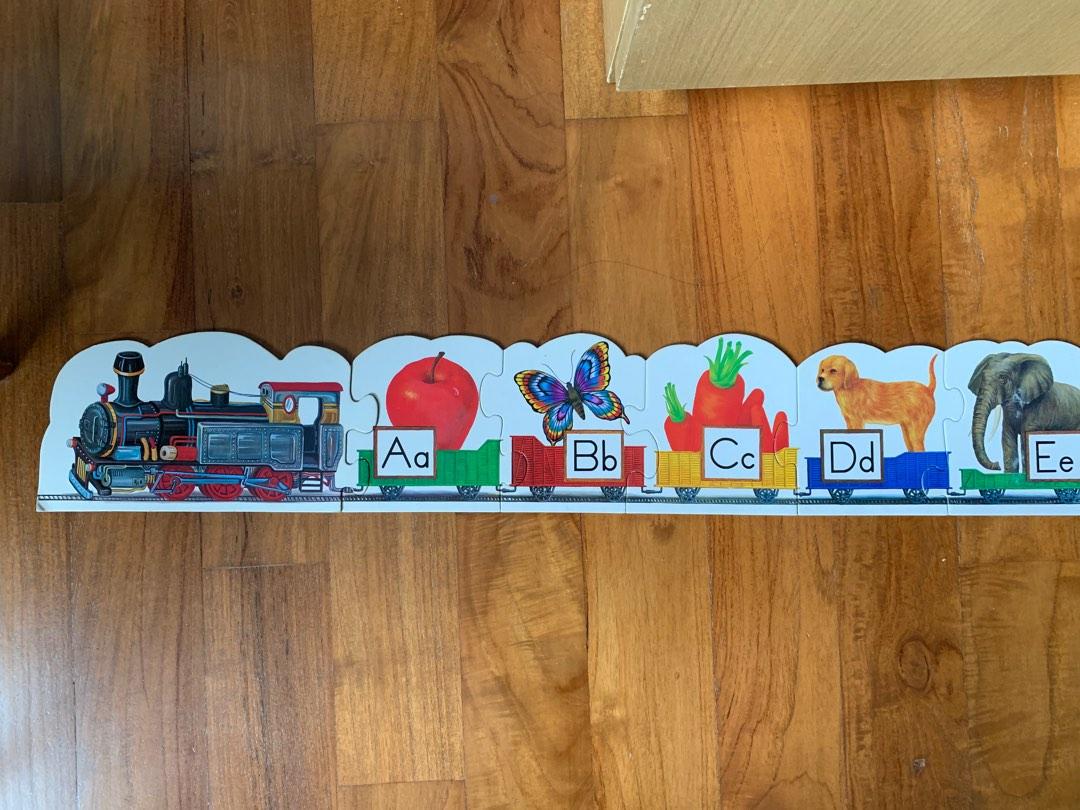 Rare Montessori ABC Alphabet Train Puzzle from Europe, Hobbies & Toys