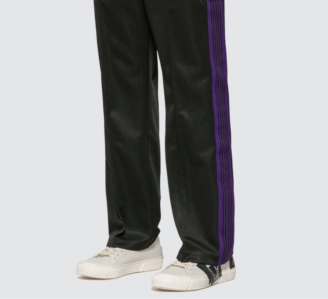 needles track pants black purple Carousell
