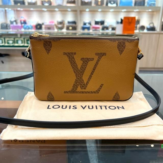 Louis Vuitton Reverse Monogram Giant Double Zip Pochette Crossbody