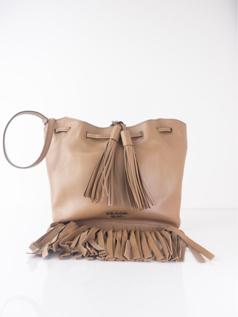 Prada tan sales crossbody