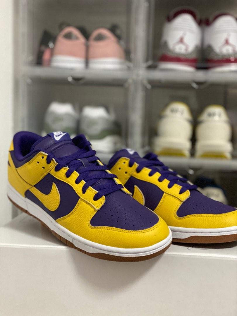 Nike Dunk Low “Lakers” (Nike By You), Men'S Fashion, Footwear, Sneakers On  Carousell