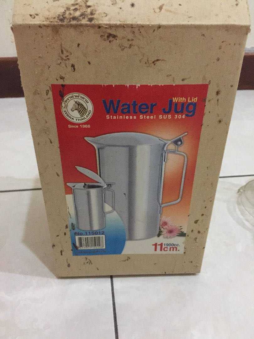 Original Zebra stainless steel water jug, TV & Home Appliances, Kitchen