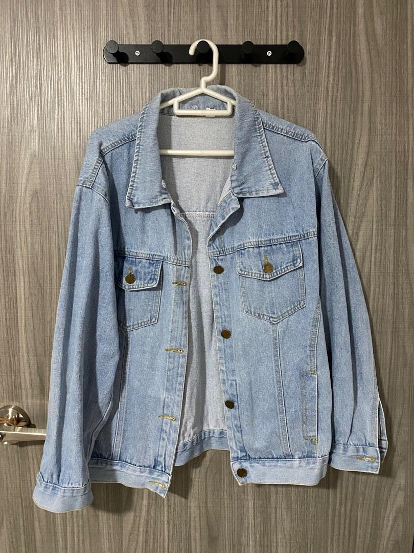 Light Blue Oversized Vintage Denim Jacket (M)