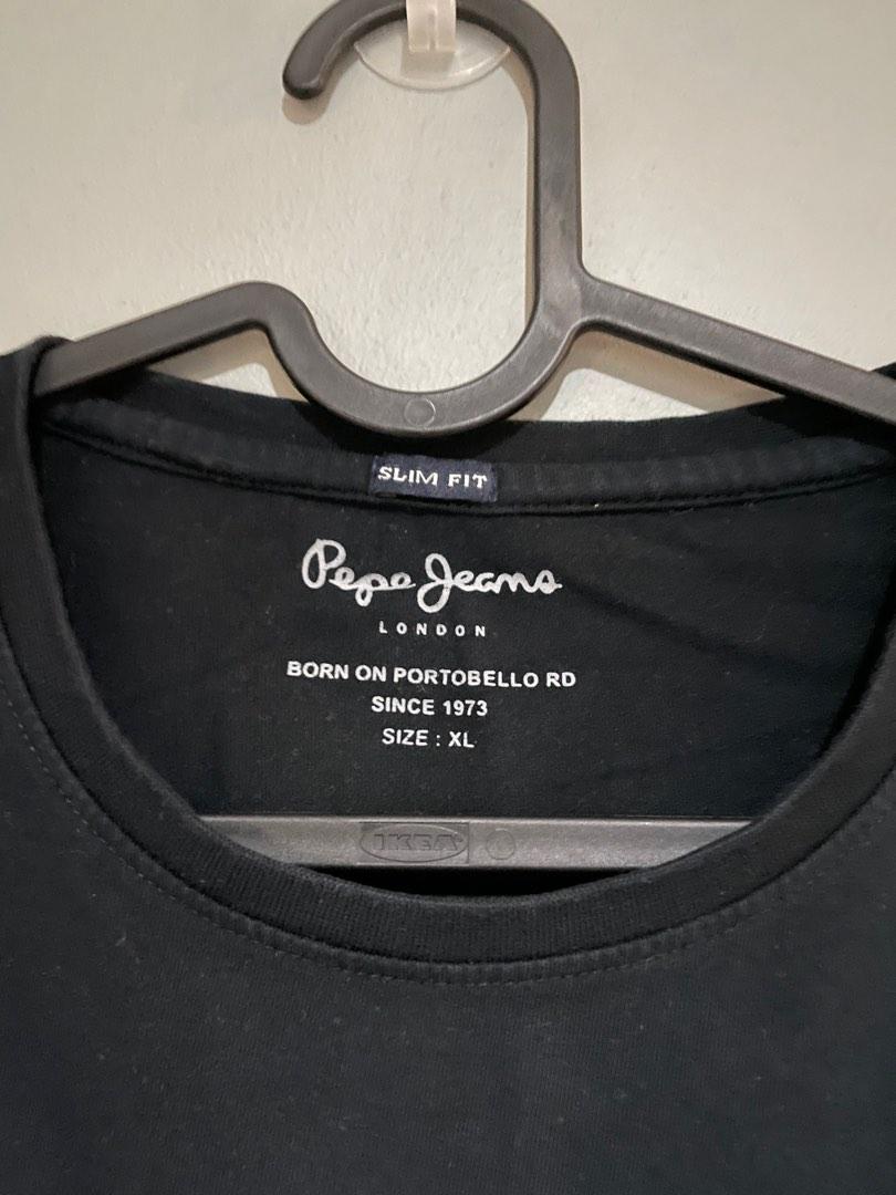 Pepe Jeans Black Tshirt for Men (Category: Tshirts & Polo Shirts ) located in Quezon City. Submitted by luwian (Listing ID 1186639472, Image 2). Description: Authentic Pepe Jeans Used less than 3x XL on tag (Slim Fit / Can pass as Medium on Mens) 20” W 27” L 250 plus sf RFS: Too large for me Location QC DM for more details. Thank you..