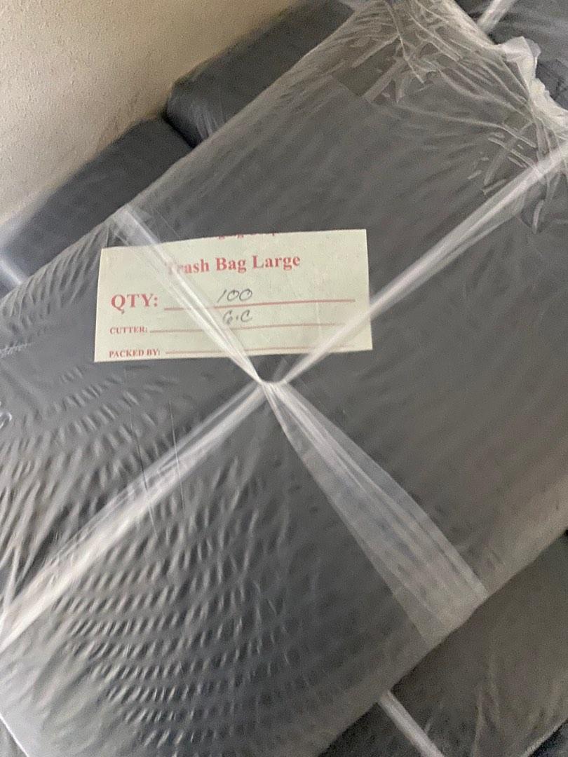 Plastic Trash Bag (Black, White, Colored) (Category: Waste Bins & Bags) located in Manila. Submitted by notpapayas (Listing ID 1186487429, Image 2). Description: Plastic Trash Bag 100 pcs. per pack Tiny (9’ + 9”x 18 × 0.001) - 200/pack Small (11” + 11’ × 24”’ x 0.001) - 250/pack Medium (13” + 13” x 32’ × 0.001) - 400/pack Large (15 + 15” × 37* x 0.001) - 530/pack Extra Large (18.5” x 18.5” x 40” × 0.001) - 700/pack Accepting Wholesale Available p
