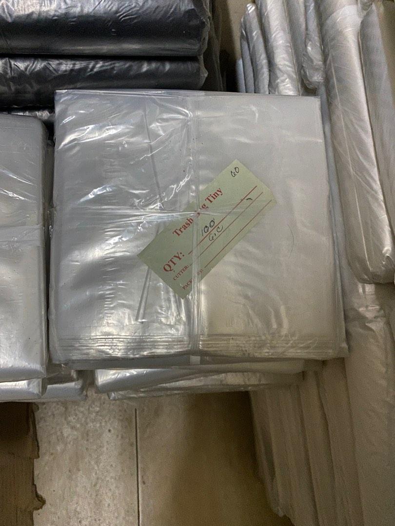 Plastic Trash Bag (Black, White, Colored) (Category: Waste Bins & Bags) located in Manila. Submitted by notpapayas (Listing ID 1186488816, Image 3). Description: Plastic Trash Bag 100 pcs. per pack Tiny (9’ + 9”x 18 × 0.001) - 200/pack Small (11” + 11’ × 24”’ x 0.001) - 300/pack Medium (13” + 13” x 32’ × 0.001) - 400/pack Large (15 + 15” × 37* x 0.001) - 500/pack Extra Large (18.5” x 18.5” x 40” × 0.001) - 550/pack Accepting Wholesale Available p
