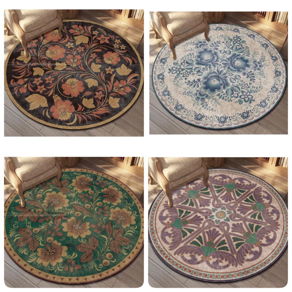 PO Large round carpet/rug, Furniture & Home Living, Home Decor, Carpets