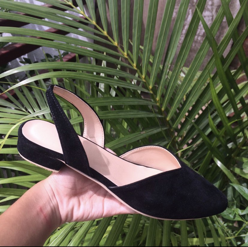 Pointed Suede Heels (1 inch heels), Women's Fashion, Footwear, Flats ...