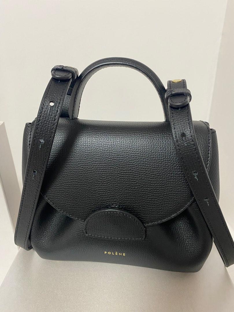 Polène  Bag - Numéro Un Nano - Black Textured leather