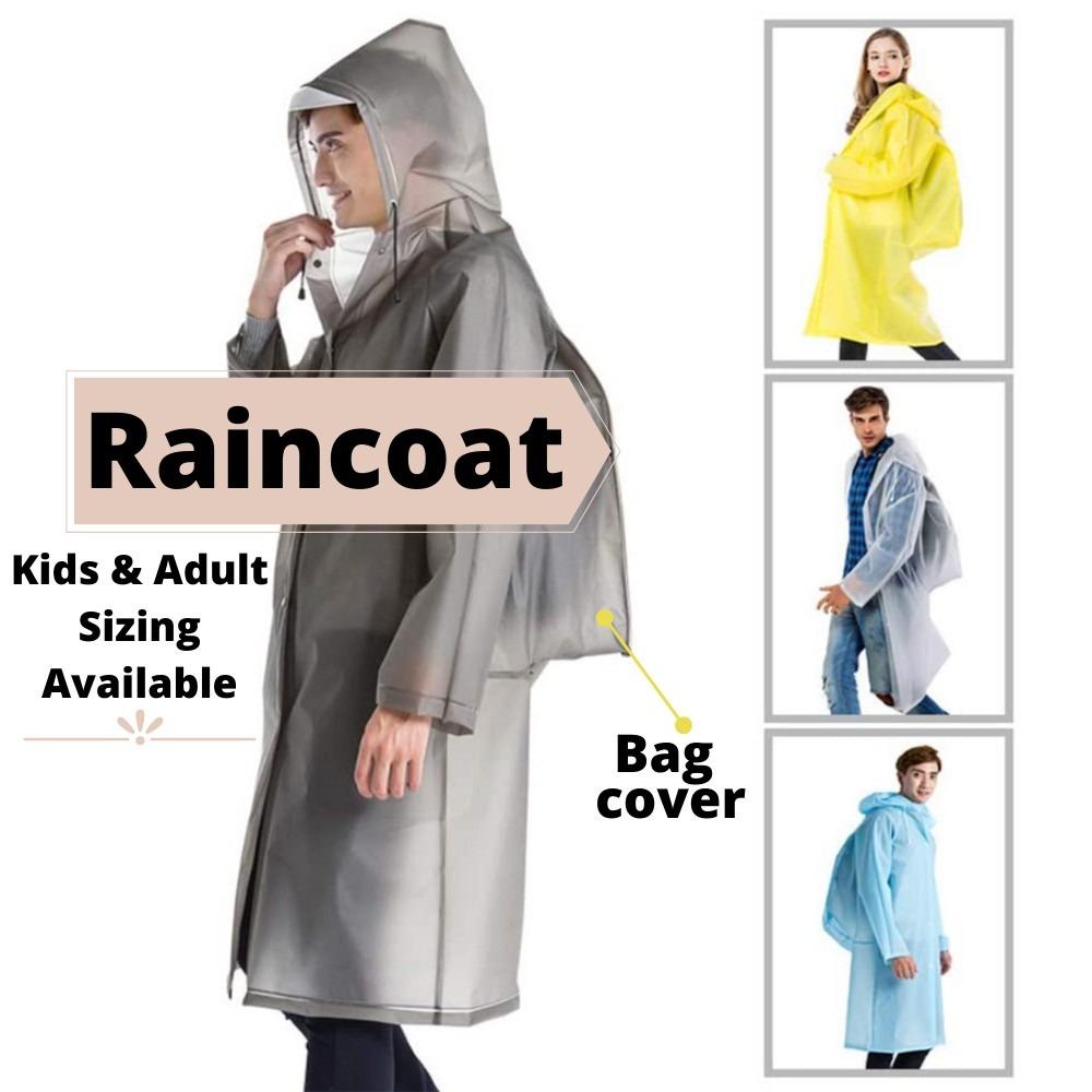 Rain coat with store hood