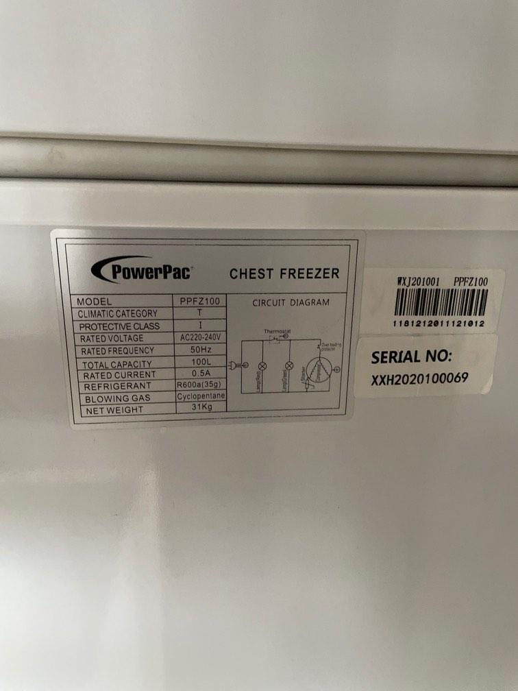 PowerPac PPFZ100 Freezer best for mom storage for baby milk, TV & Home Appliances, Kitchen