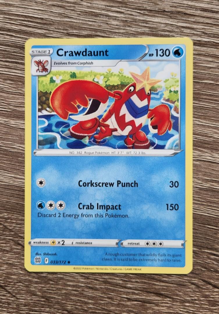 PTCG】Pokemon 2022年英文收藏卡- Crawdaunt, 興趣及遊戲, 收藏品及紀念品, 郵票及印刷品- Carousell
