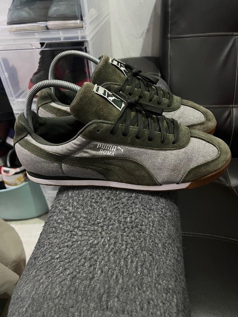 Puma roma hot sale grey suede