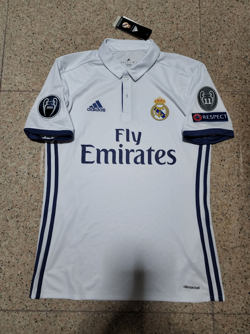 Real Madrid 16-17 Champions League Jersey, Men's Fashion, Activewear on ...