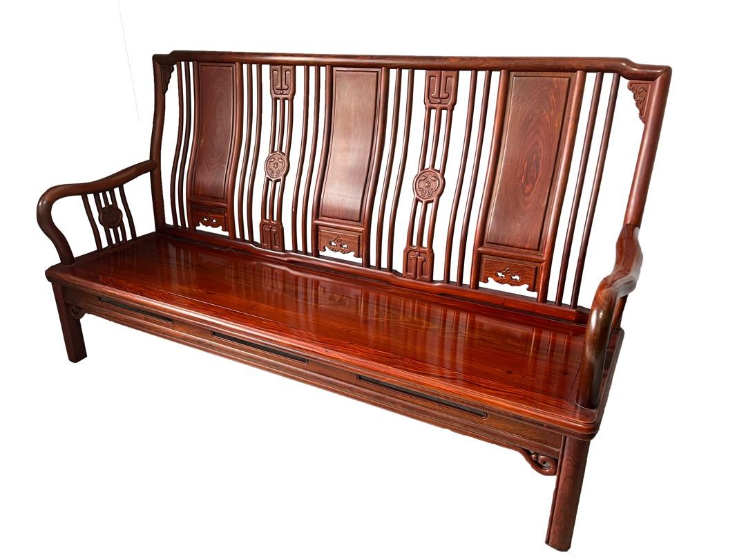 Red Ebony Wood Table/Chair sets (total 7pcs) 红檀木家具桌椅一套(共7件）