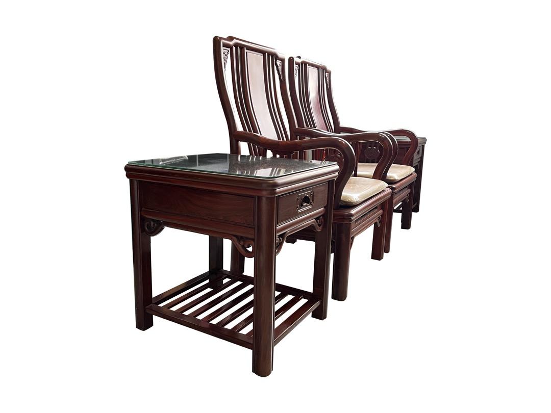 Red Ebony Wood Table/Chair sets (total 7pcs) 红檀木家具桌椅一套(共7件）