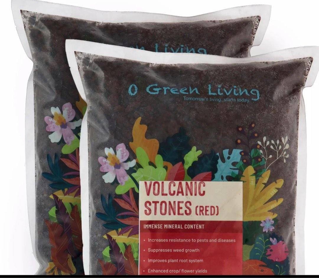 Red volcanic rocks and zeolite, Furniture & Home Living, Gardening
