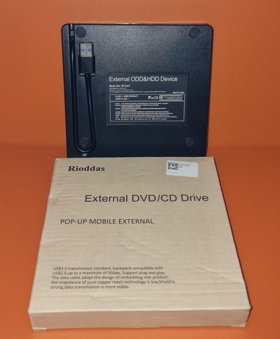 RIODDAS External DVD / CD Drive, USB 3.0, Computers & Tech, Parts