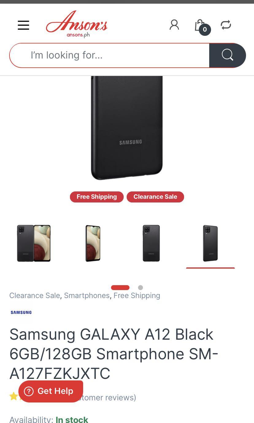 Samsung Galaxy A12 (Category: Samsung) located in Las Pinas. Submitted by issaprelovedstuff (Listing ID 1186630136, Image 2). Description: Brand new Samsung Galaxy A12 Sealed with box 6GB/128 GB smartphone Comes in black or white Original, selling it for a low price because of company benefits Quad camera with macro lens Good for school and social media use Kindly search for the specs on samsung website :) Meet up: (with Php40.00 handling fee) 📍