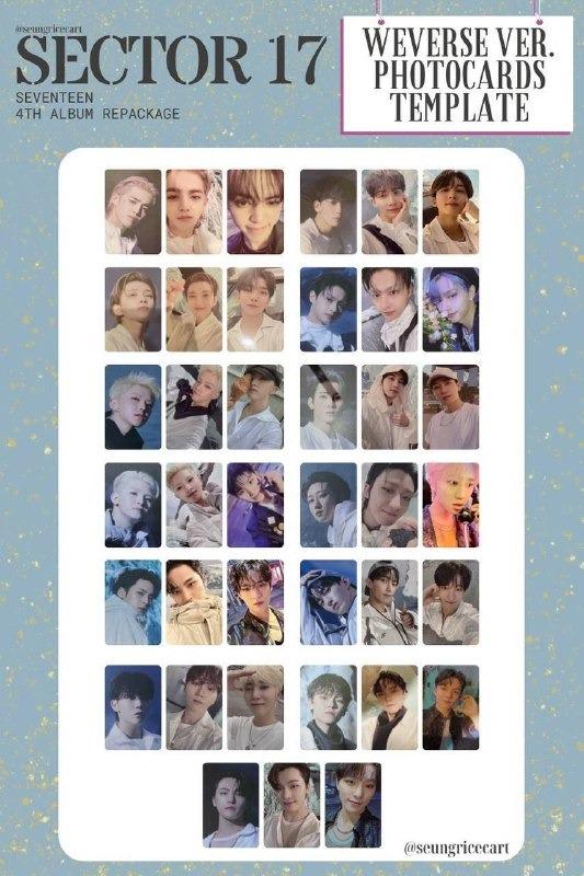 SEVENTEEN SECTOR 17 ( Weverse Album) S.coups Jeonghan Joshua