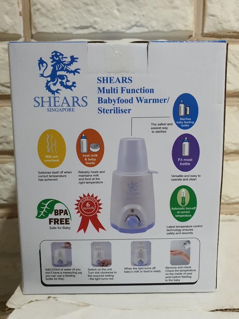 Shears Baby Milk/Food Warmer/Steriliser, Babies & Kids, Nursing & Feeding, Weaning & Toddler