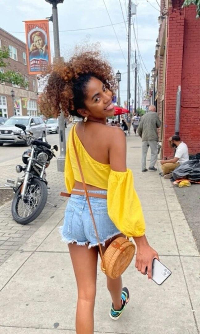 Yellow top shein sales