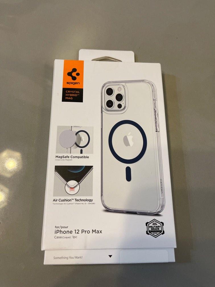 Spigen Magsafe Crystal case 12 Pro Max (Blue Magsafe Ring), Mobile