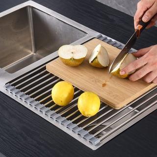 Stainless Steel Large Roll Up Dish Drying Rack Table ...