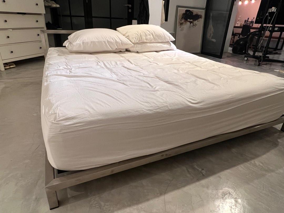 Stainless steel super king size bed frame, Furniture & Home Living