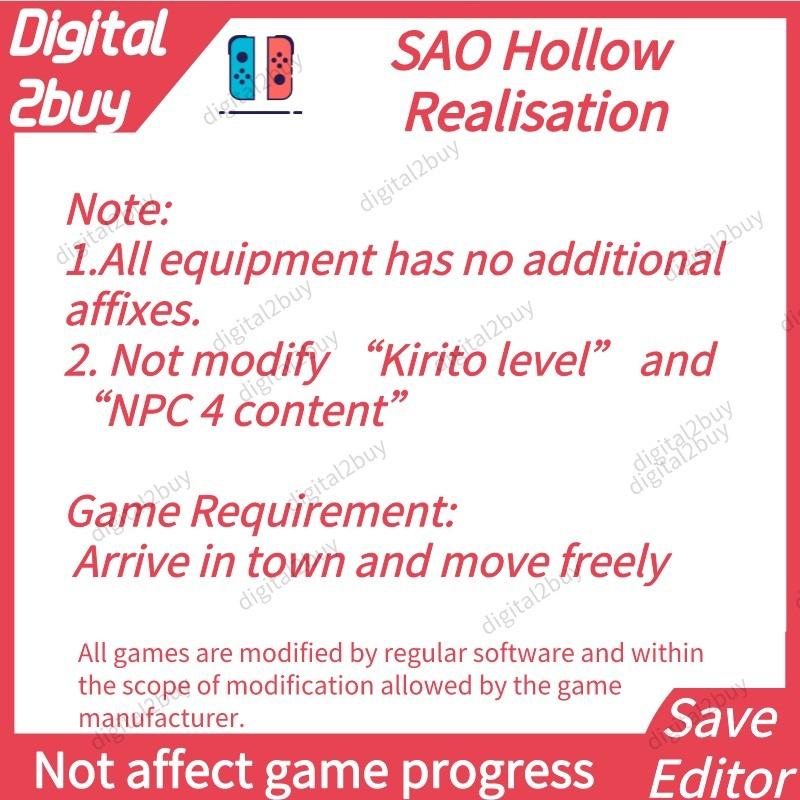 Sword Art Online Save Editor SAO Hollow Realisation Save Modding, Video