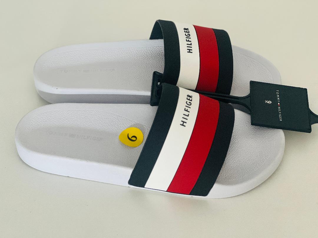 Tommy hilfiger discount earthy slides