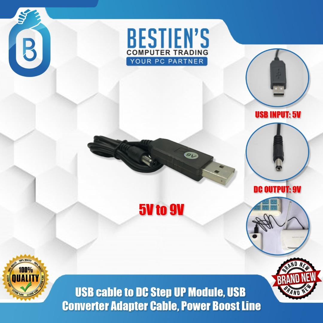 USB cable to DC Step UP Module, USB Converter Adapter Cable, Power Boost Line (Category: Cables & Adaptors) located in Quezon City. Submitted by besteinpc (Listing ID 1048968380, Image 3). Description: USB cable to DC Step UP Module, USB Converter Adapter Cable, Power Boost Line Variation: 👉5v to 5v Product Application: 👉1.With this cable, you can connect your power bank to router. Thus, when power cut, you can use your power bank to supply you
