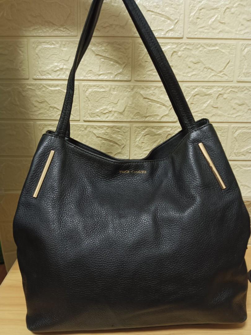 VINCE CAMUTO IKE TOTE Pebbled Leather Shoulder Bag Luxury Bags Wallets on Carousell
