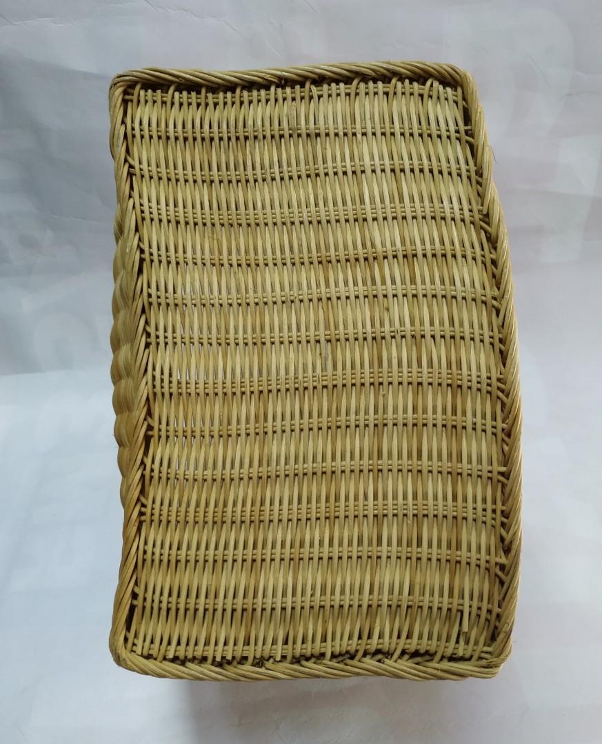 Vintage 1970s Wet Market Pasat Wicker Rattan Grocery Basket, Hobbies