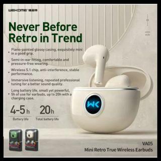 WEKOME WK DESIGN VA05 Wireless Earbuds Stereo Bass Classic Mini Retro Bluetooth Headset Earphones Headphones