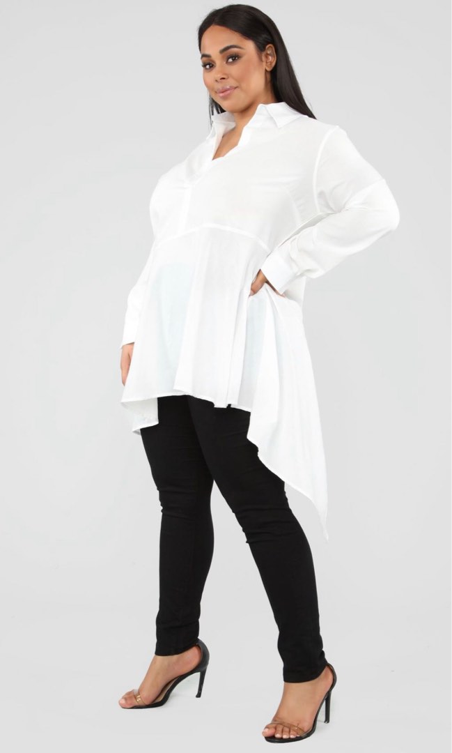 White plus new arrivals size tops