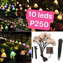 10 LED Solar Powered Outdoor Mushroom String LED Lights Mini Solar Landscape Lights Decoration AS1158