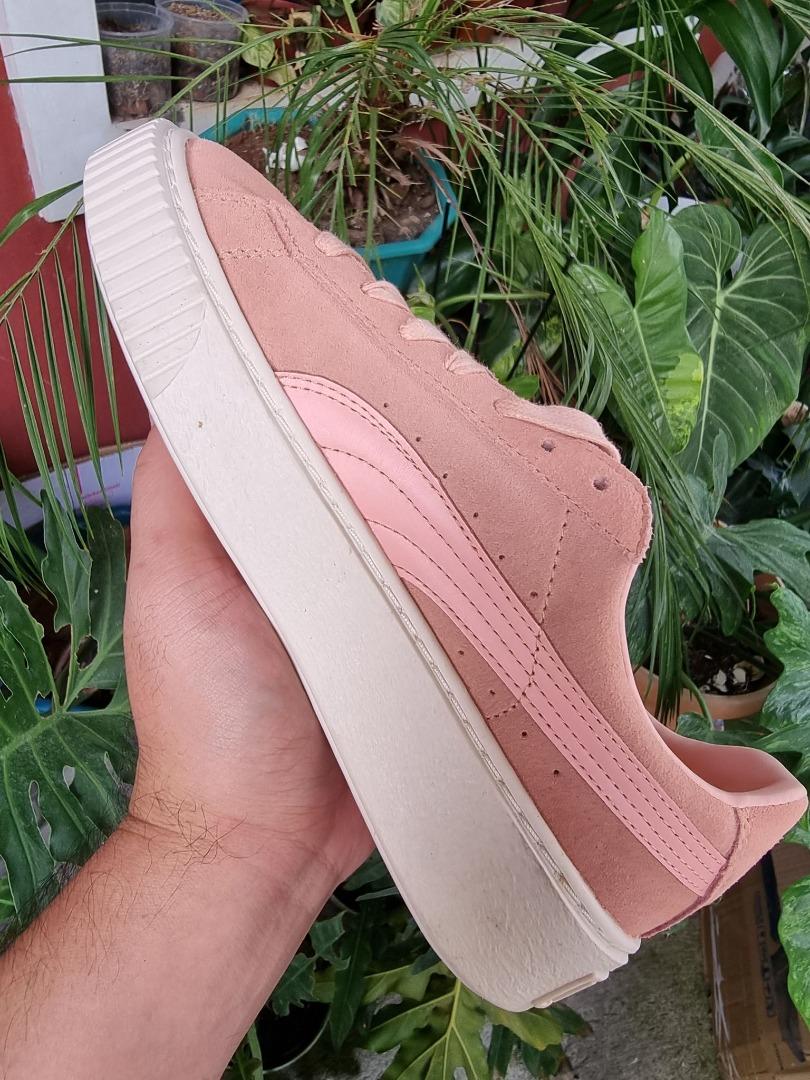 Puma platform pink suede clearance